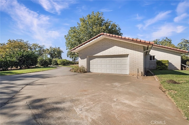 view of home's exterior featuring a garage