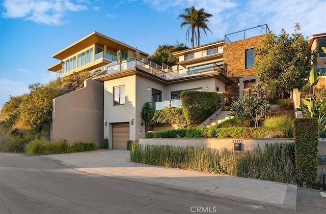 modern home with a garage