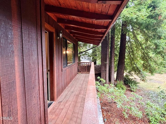 view of wooden terrace
