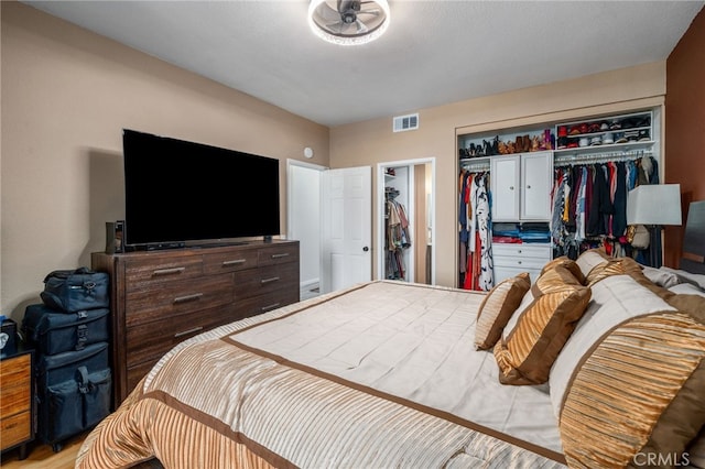 bedroom with a closet