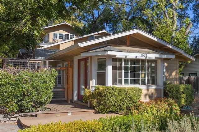 view of front of home