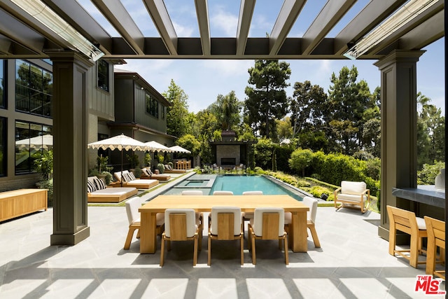 view of pool with a patio