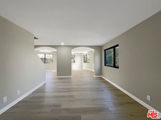 interior space with light wood-type flooring