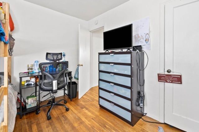 office featuring hardwood / wood-style floors