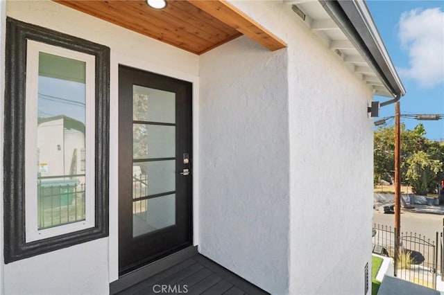 view of doorway to property