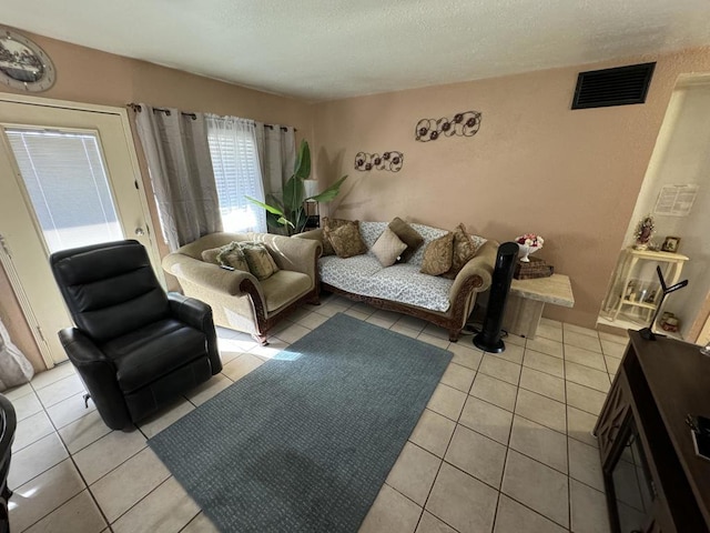 view of tiled living room