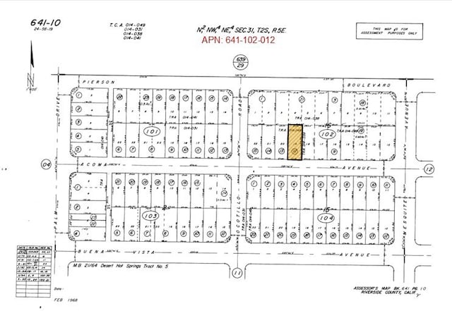 19LOT Acoma Ave, Desert Hot Springs CA, 92240 land for sale