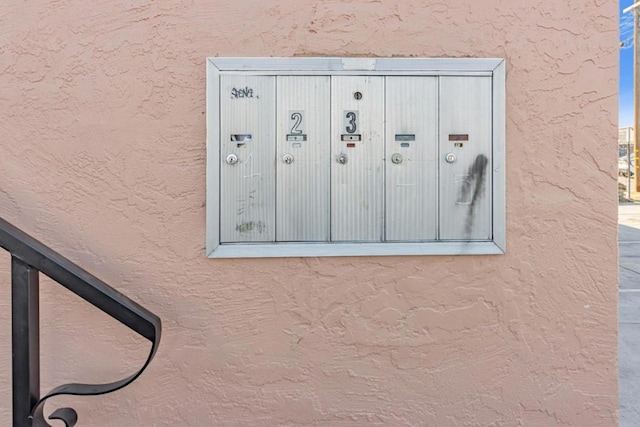 exterior details featuring mail boxes