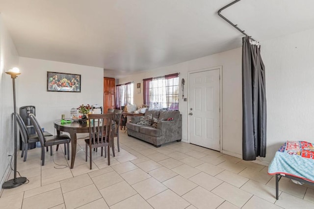 view of tiled dining space