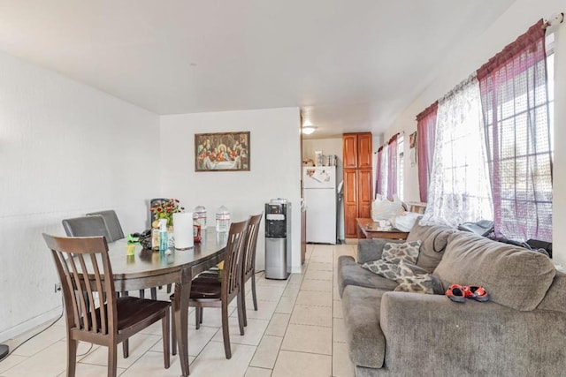 view of tiled dining space