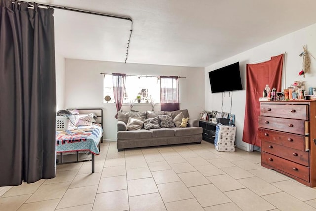 view of tiled living room