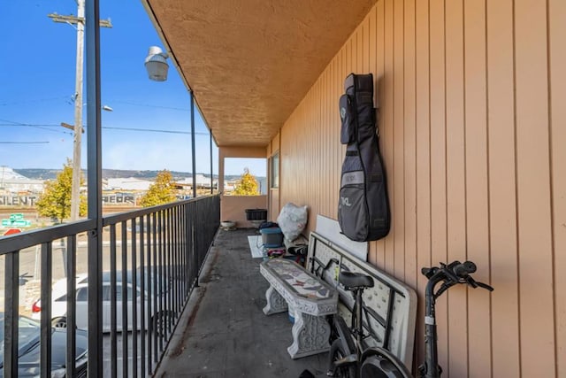 balcony with central air condition unit