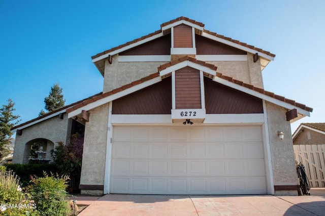 view of front of home featuring a garage