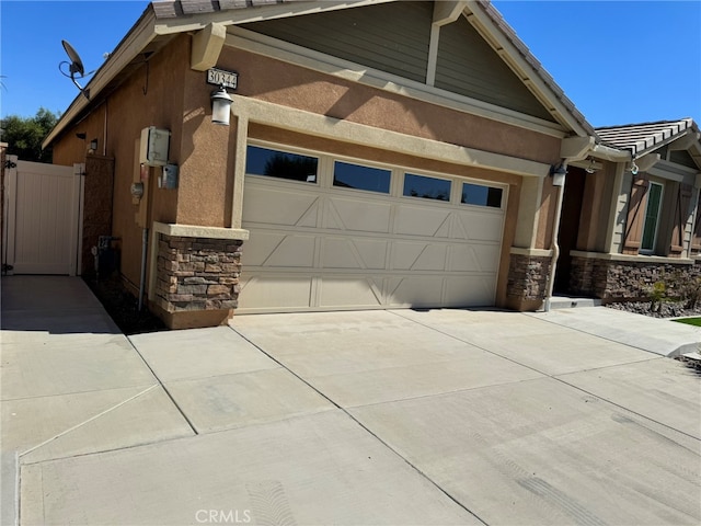 view of home's exterior featuring a garage