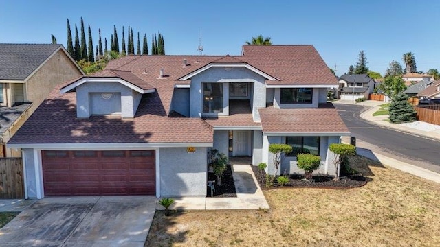 view of property featuring a front yard