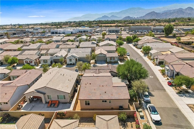 bird's eye view featuring a mountain view