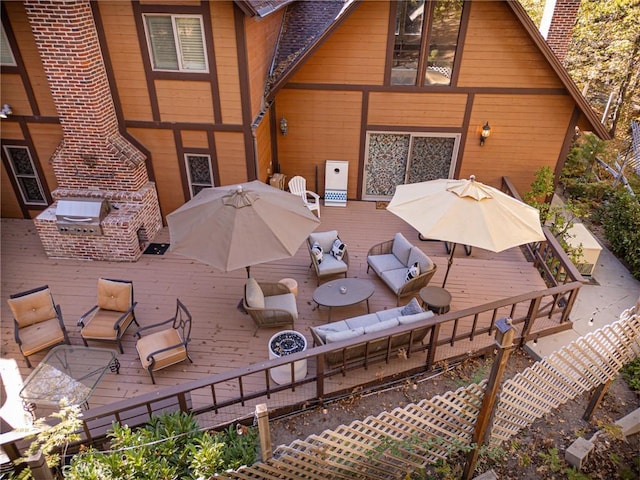 view of patio / terrace featuring a deck