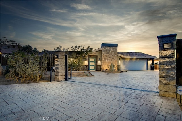 view of front of house featuring a garage