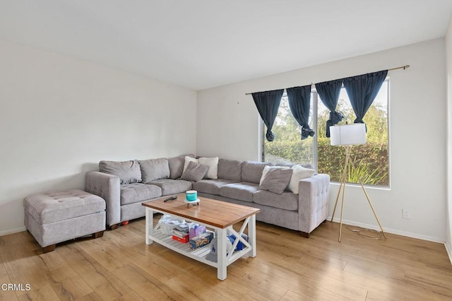 living room featuring hardwood / wood-style floors