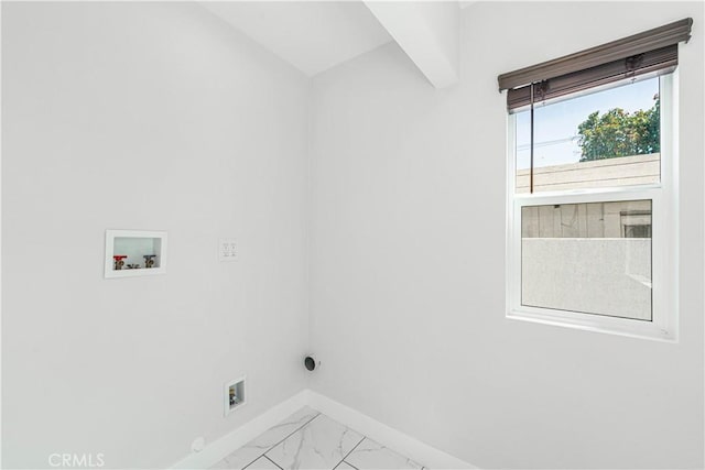 laundry room with hookup for a washing machine and hookup for an electric dryer