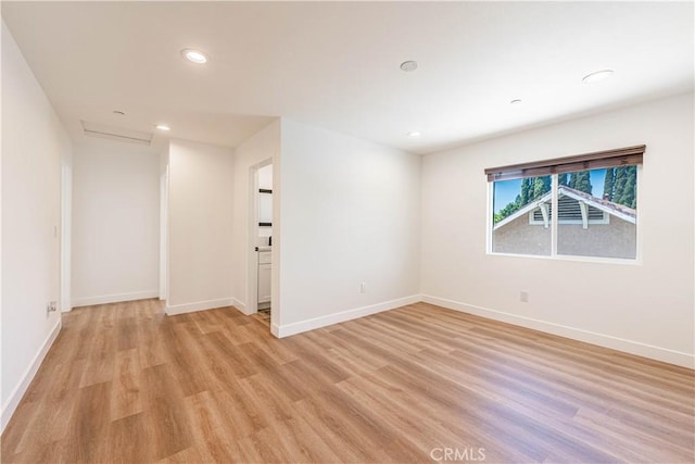 empty room featuring light hardwood / wood-style flooring