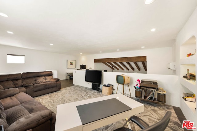 living room featuring wood-type flooring