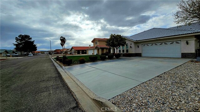 exterior space featuring a garage