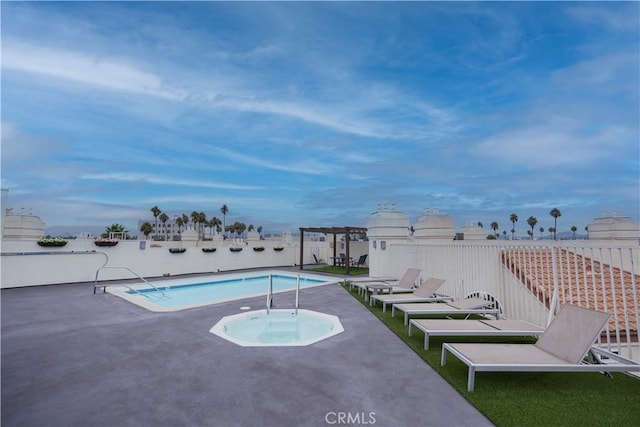 view of pool with a patio