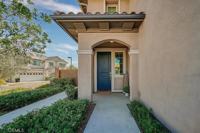 view of doorway to property