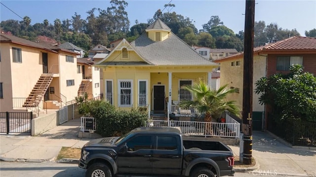 view of front of home with a porch