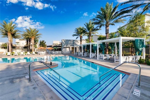 view of pool with a patio area