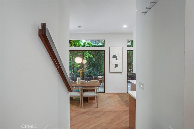 interior space featuring light hardwood / wood-style flooring