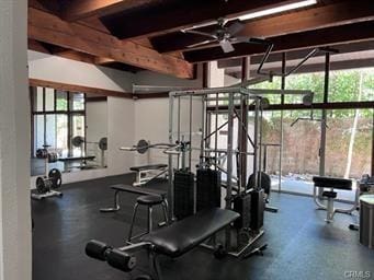 view of workout area