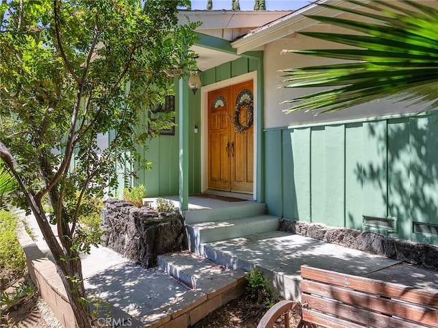 view of doorway to property