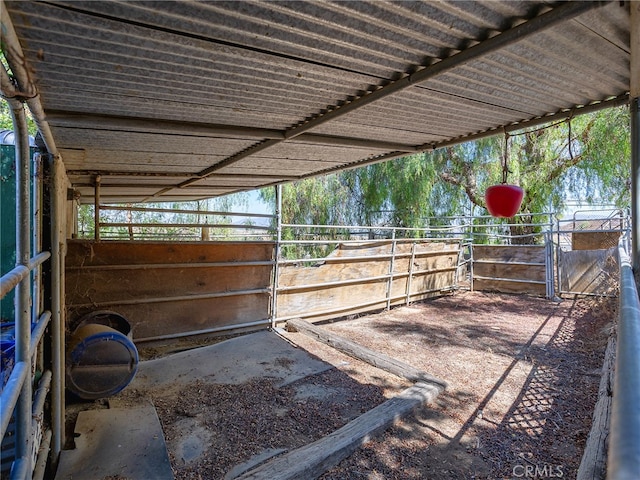 view of stable