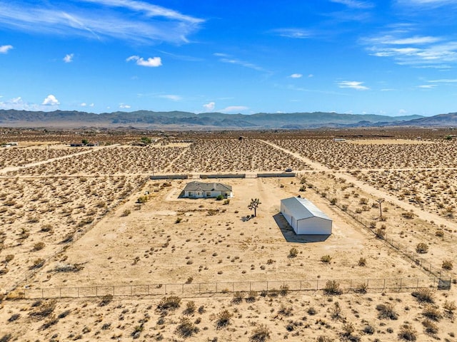 drone / aerial view with a mountain view