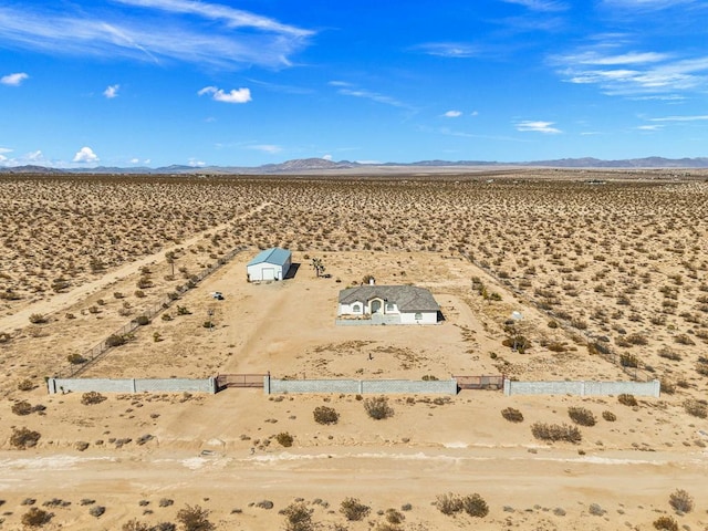 drone / aerial view with a mountain view