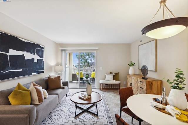 view of carpeted living room