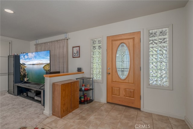 entryway featuring plenty of natural light