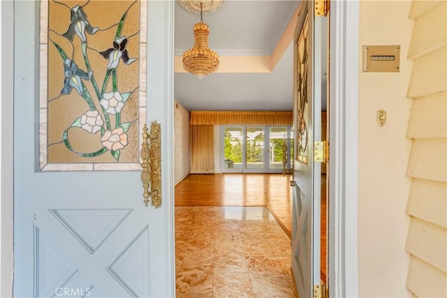 corridor featuring hardwood / wood-style flooring