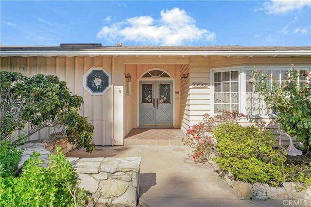 view of doorway to property