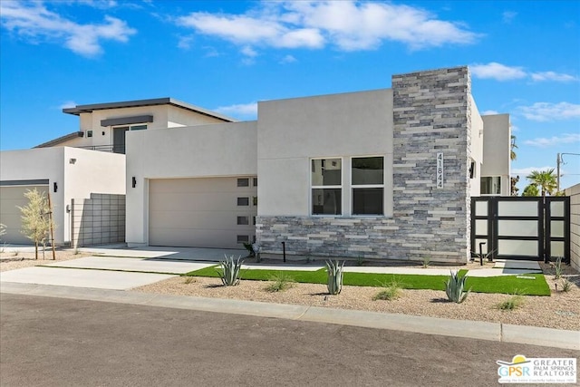 contemporary house with a garage