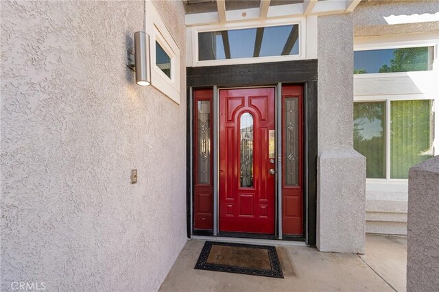 20664 Brana Rd, Riverside, CA 92508 - doorway to property with stucco siding