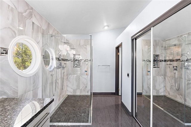20664 Brana Rd, Riverside, CA 92508 - full bathroom featuring a marble finish shower and vanity