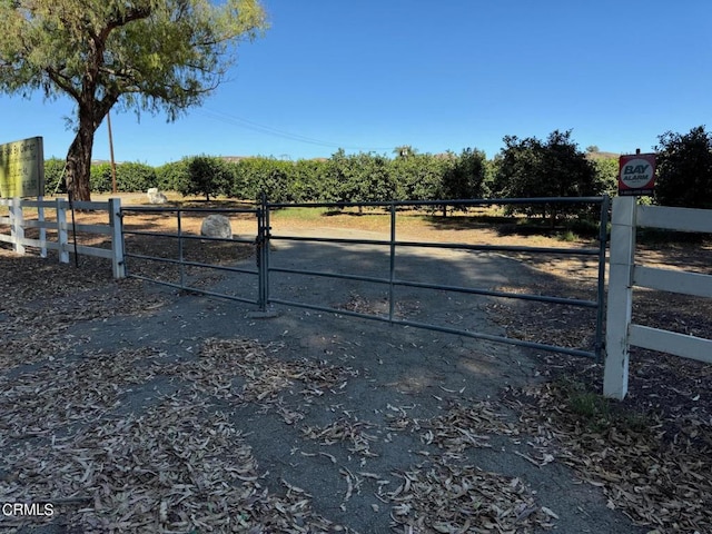 exterior space with a rural view