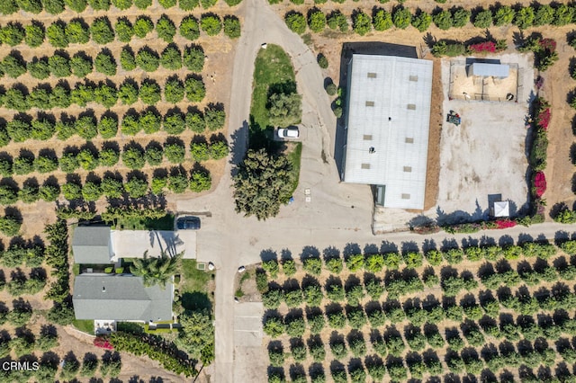 bird's eye view with a rural view