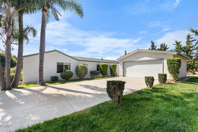 ranch-style house with a front yard