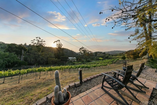 exterior space with a rural view