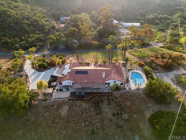 12622 Sierra Rojo, Valley Center, CA 92082 - aerial view of property and surrounding area with a pool