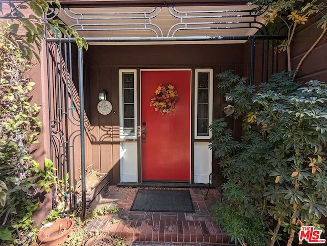 view of doorway to property